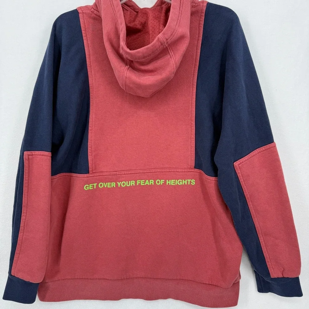 Nike Air Men's Large‎ Red Blue Colorblock Hoodie Pullover Fear of Heights Fleece